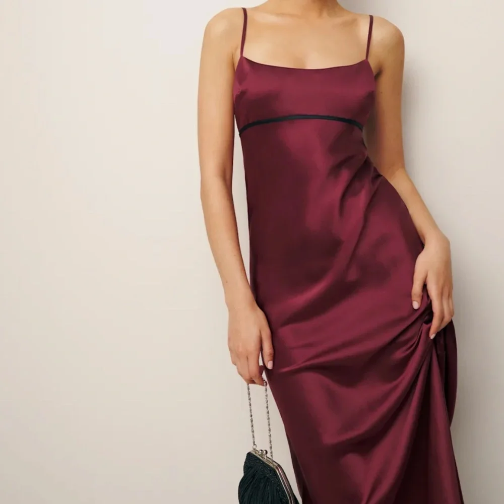 Reformation Kailyn Silk Dress Chianti - Size 10 - Picture 1 of 1